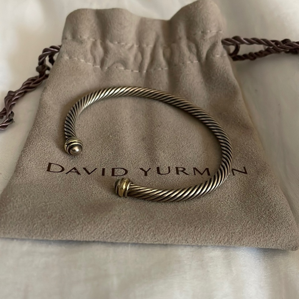 David yurman classic bangle with 18k gold tips